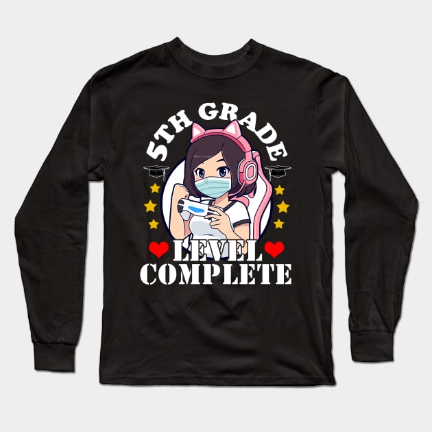 5th Grade Graduation Girl Loves Anime Gaming Girls Long Sleeve T-Shirt by Ramadangonim